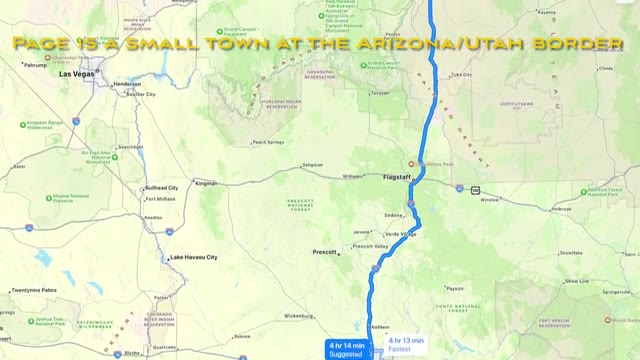 Map of the Page, Arizona area