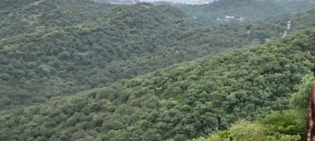 Views over the Aravalli hills from Jaigarh Fort
