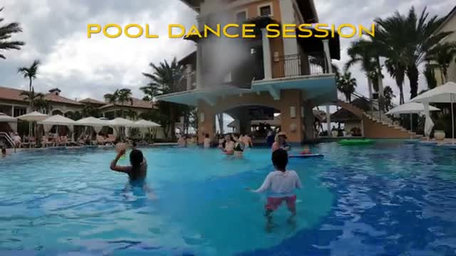 Pool dance session at the main pool