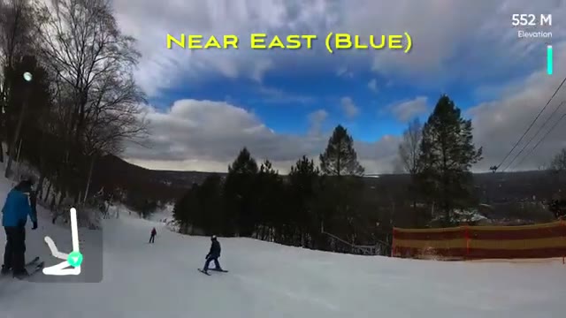 Near East (Blue): a step up in difficulty, with the Pocono ridges in the distance