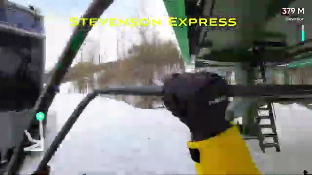 Riding the Stevenson Express chairlift