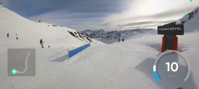 The Courchevel / Méribel split — keep left for Courchevel