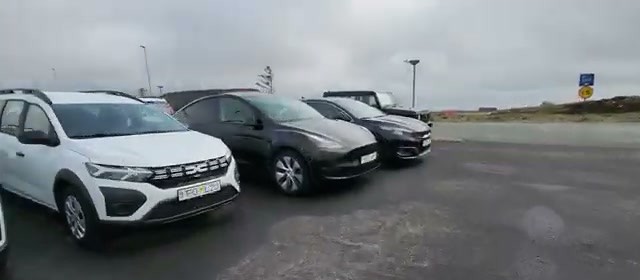 The Europcar pickup: a Tesla Model Y, ready for Iceland