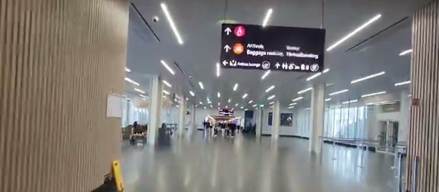 The arrivals hall at Keflavik after landing