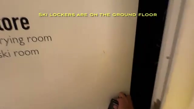 Ski locker, drying room, and ski room signage