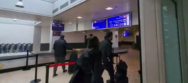 Arriving on a connecting flight from Paris