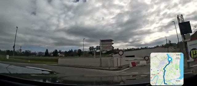 Take local roads toward the French border