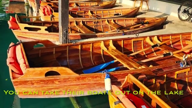 Wooden boats on Lake Bled