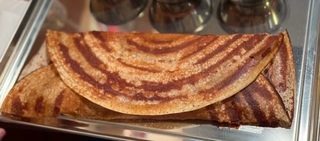 Dosa with chutneys and sambar at a local restaurant in Fujiyoshida