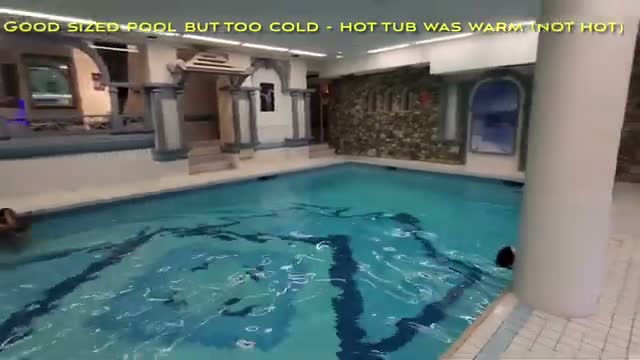 The pool area with slope views