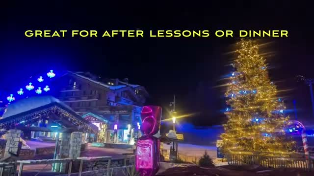 Courchevel 1850 village at night