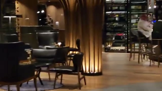 The bar area, with live music every evening