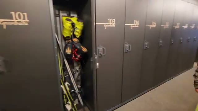 The ski room with boot warmers — ski rentals are also available in-house