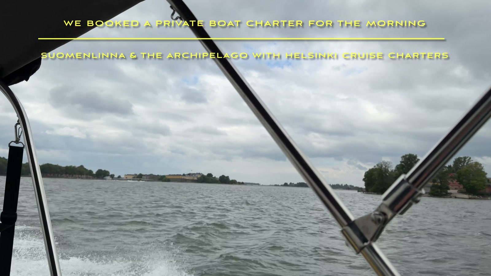 Heading out toward Suomenlinna on a private morning boat charter