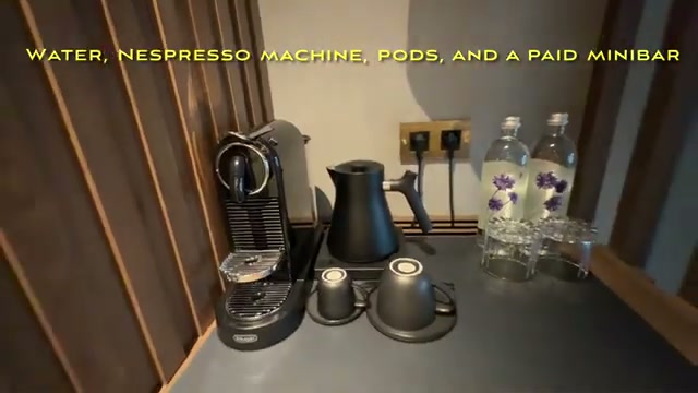 Nespresso machine and minibar