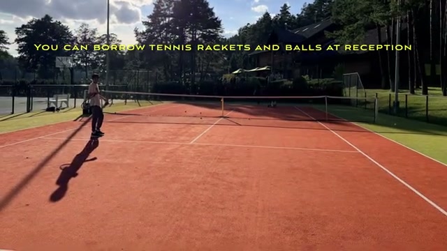 Tennis courts in the forest