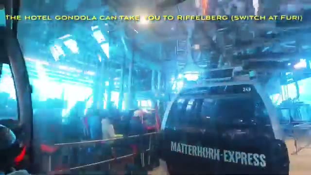 Inside the Matterhorn Express gondola cabin