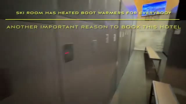 Ski room with heated boot warmers