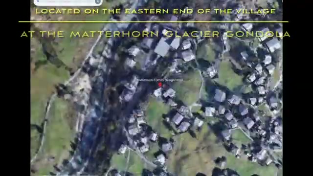 Map showing the hotel’s location on the eastern end of Zermatt village, by the Matterhorn Glacier gondola
