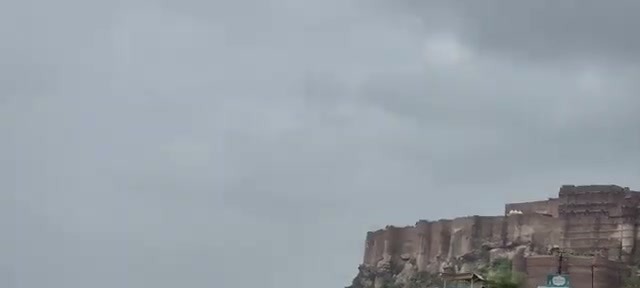 Mehrangarh Fort seen from the town below