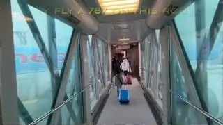 Stuck on the jet bridge for a bit while boarding