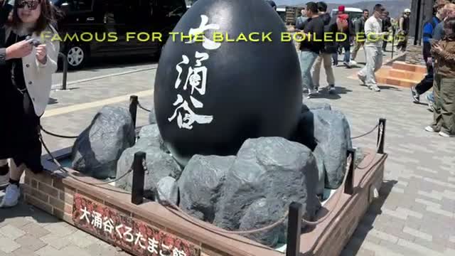 Owakudani is famous for its black boiled eggs
