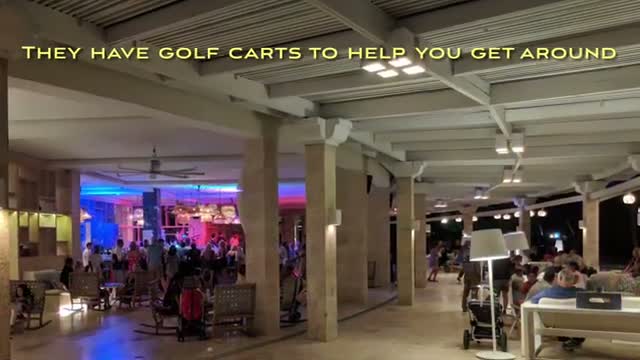 The resort is big enough to need golf carts to get around