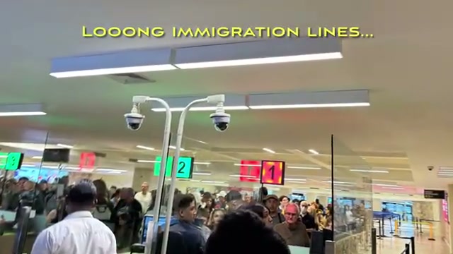 Long immigration lines at Punta Cana airport