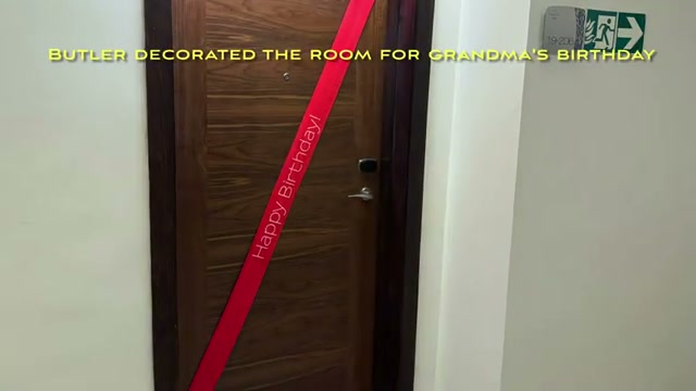 Butler decorated the room for grandma’s birthday