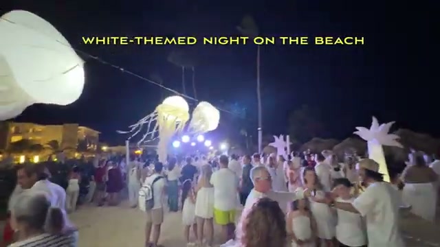 White-themed night on the beach