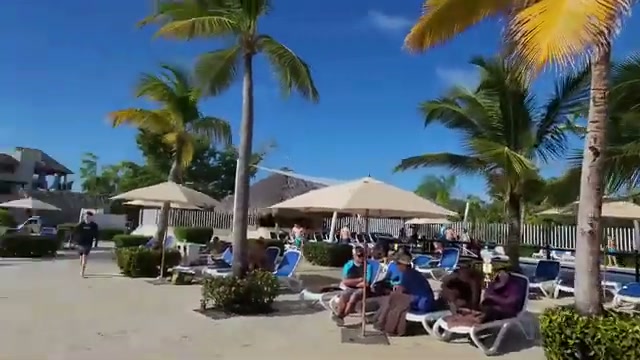 Pool deck with loungers
