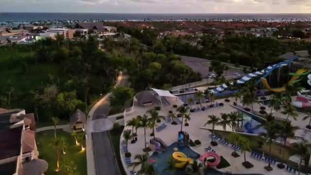 Aerial view of the Royalton Splash water park