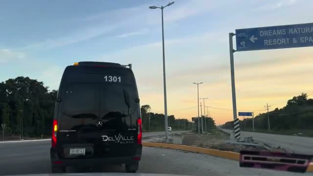 The road in from the airport