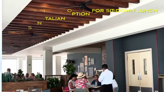 Italian restaurant for sit-down lunch