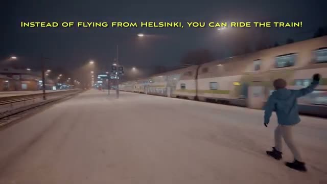 Helsinki station at night