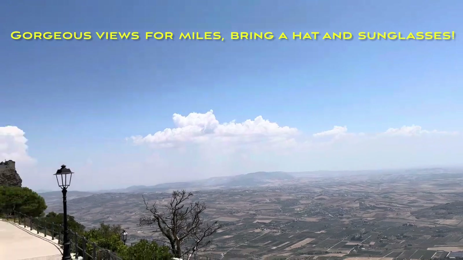 Sweeping valley views from Erice’s hilltop, near the medieval castle walls