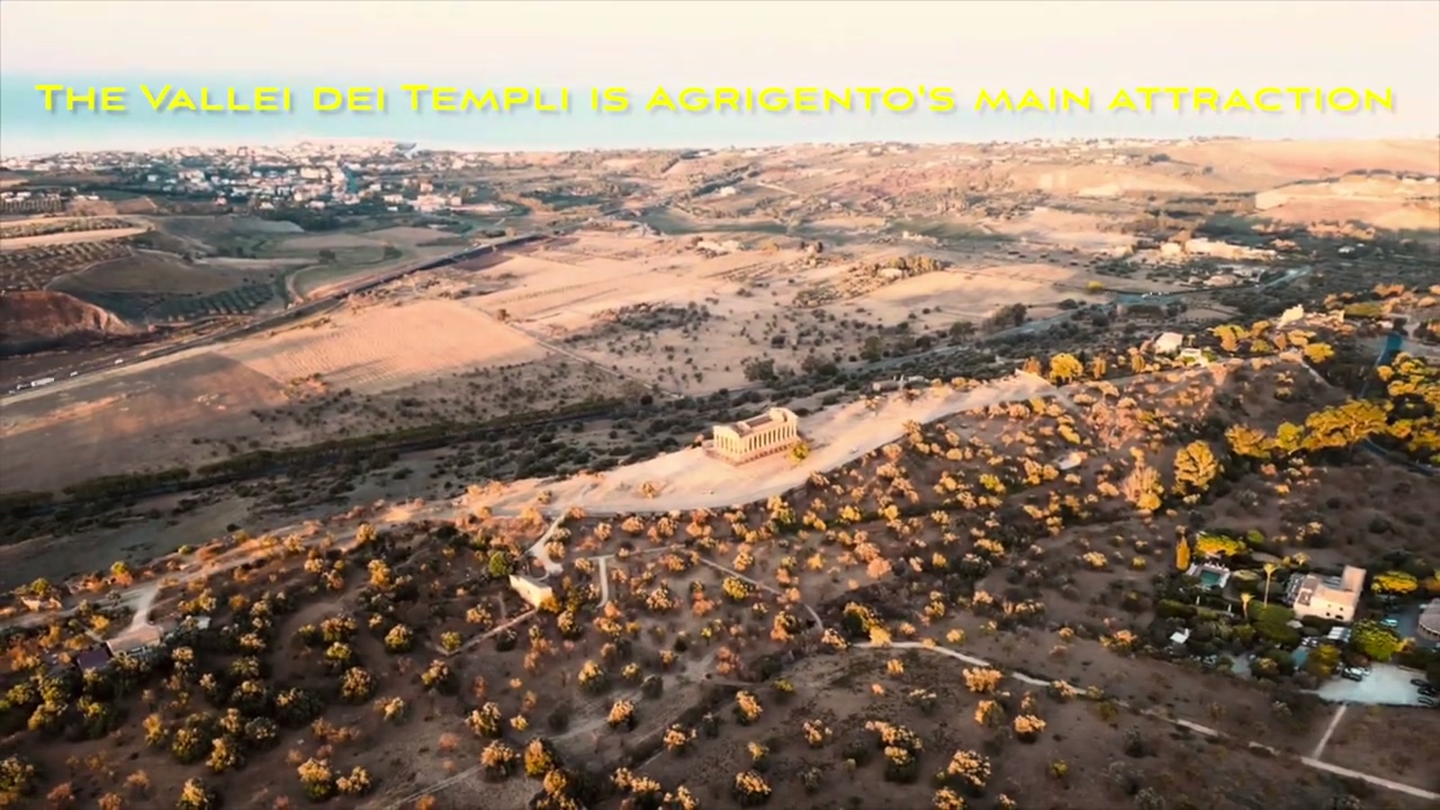The Valle dei Templi at golden hour