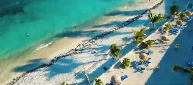 Aerial view of Coco Beach on the ocean side