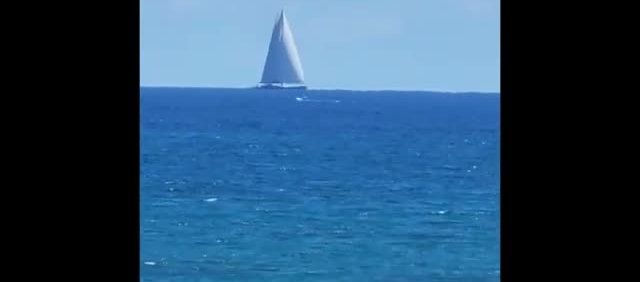 Jeff Bezos’s sailing yacht Koru off the coast