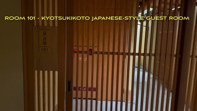 Entrance to Room 101, the Kyotsukikoto Japanese-style guest room